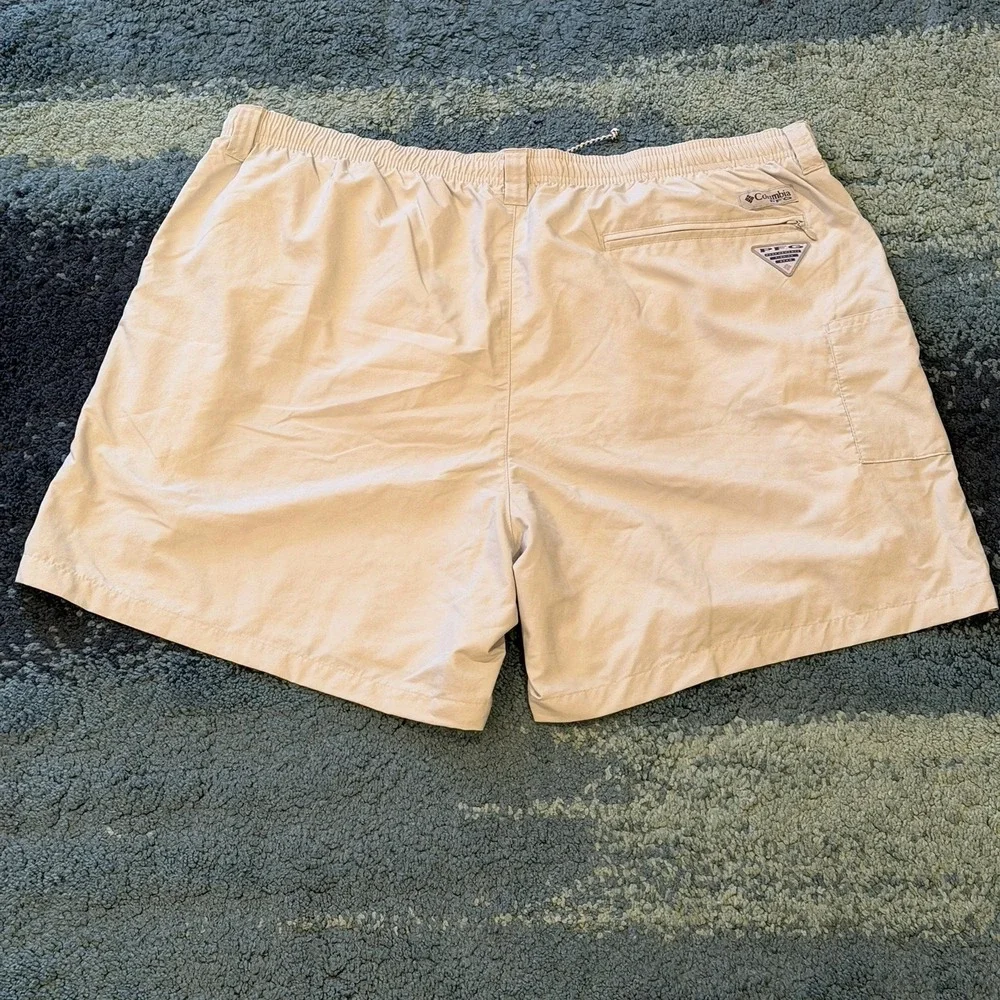 NWT Columbia PFG Swim Trunks Shorts Mens XXL Omni-Shade Fishing Pockets Gray